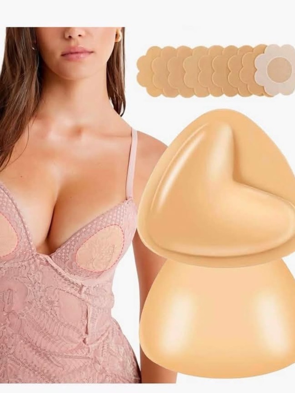 Double Sided Sticky Bra Push Up, Reusable Ultra Sticky Bra Pads Inserts nwt
